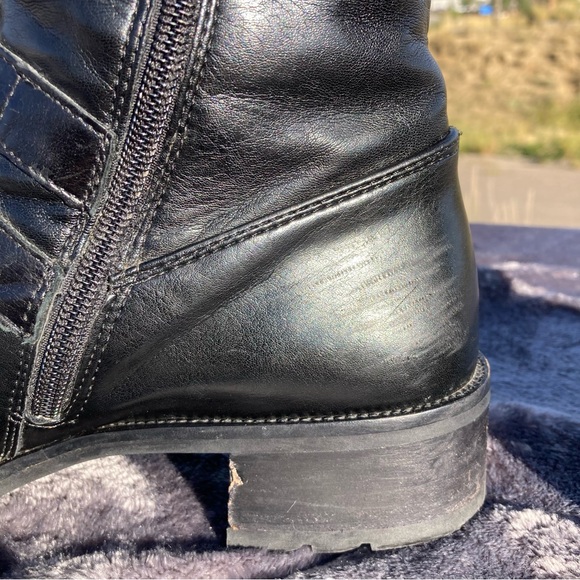 Paul Green, Black Leather Knee-High Boots, Size 9.5 - Picture 5 of 11